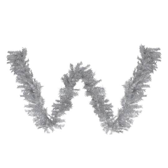 9ft. Silver Artificial Christmas Tinsel Garland